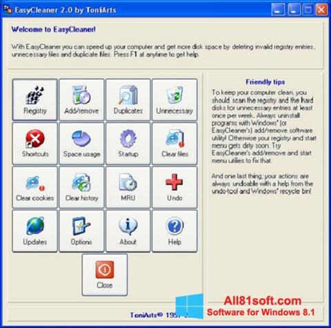 Captură de ecran EasyCleaner pentru Windows 8.1