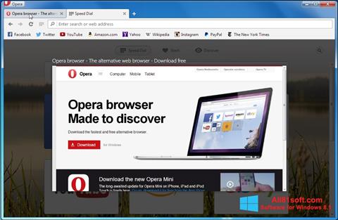 Captură de ecran Opera Developer pentru Windows 8.1