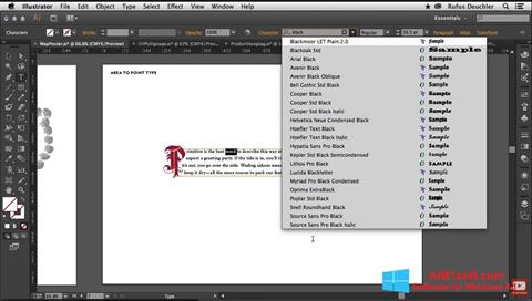 Captură de ecran Adobe Illustrator pentru Windows 8.1