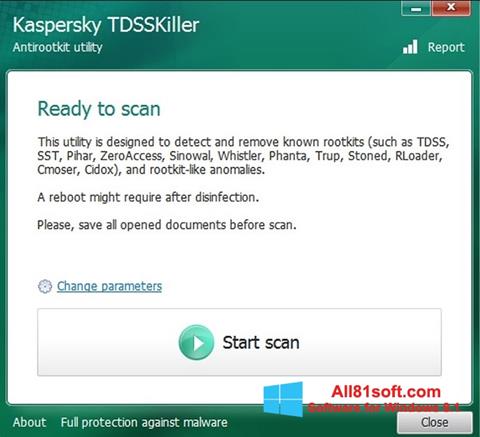 Captură de ecran Kaspersky TDSSKiller pentru Windows 8.1