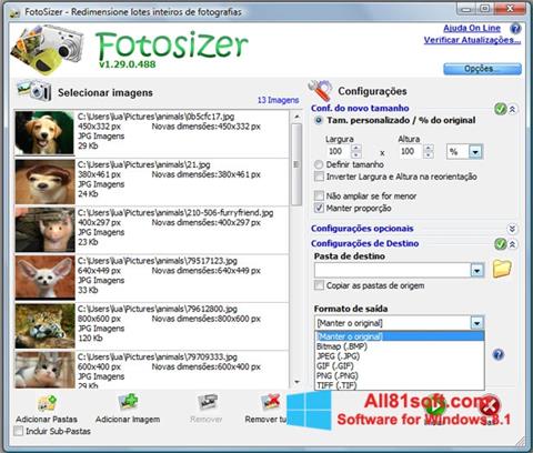 Captură de ecran Fotosizer pentru Windows 8.1
