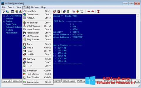Captură de ecran IP Tools pentru Windows 8.1