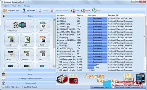 Captură de ecran Format Factory pentru Windows 8.1