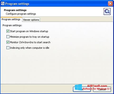 Captură de ecran SearchInform pentru Windows 8.1